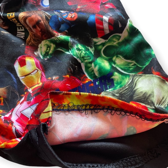 Toddler Carter's Avengers Two Piece Pajama Set With Built in Cape Size 4 - Picture 6 of 11